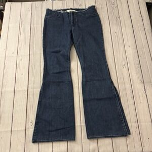 Marques Almeida Raw Hem Flare Jeans Women 10‎ Split Leg Wide Dark Wash